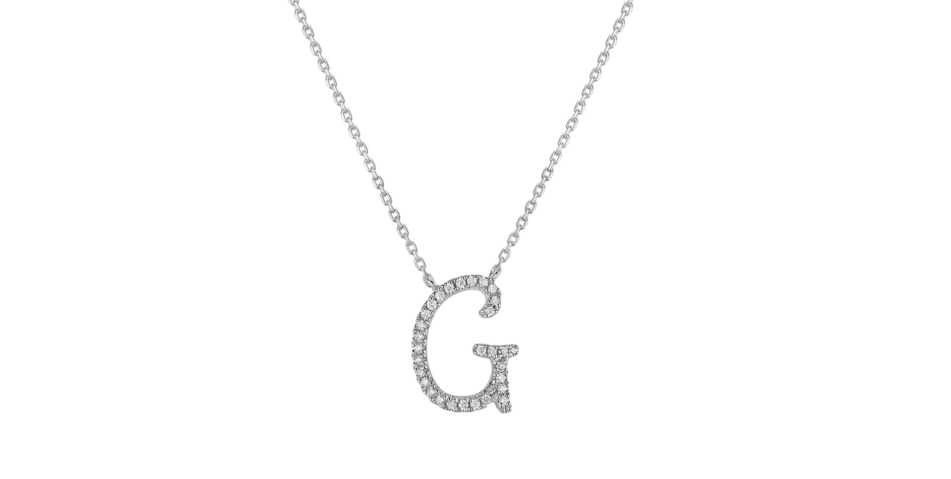 Diamond necklace Curly Glitter G