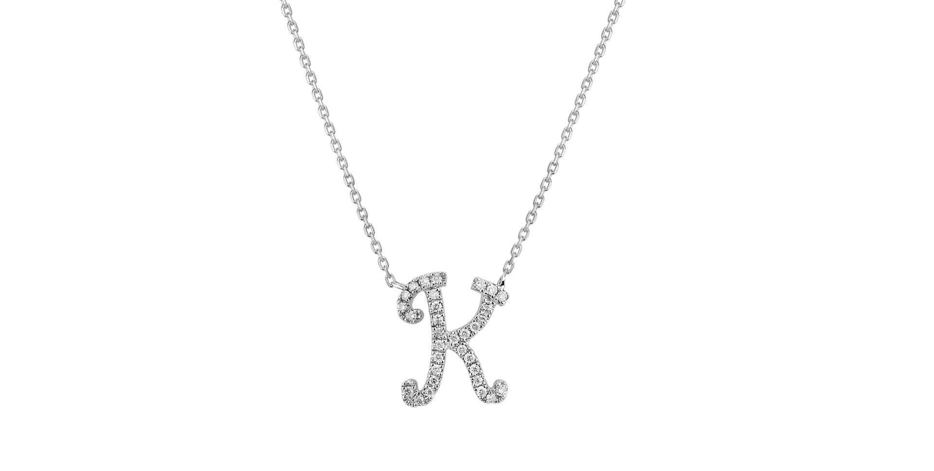 Diamond necklace Curly Glitter K
