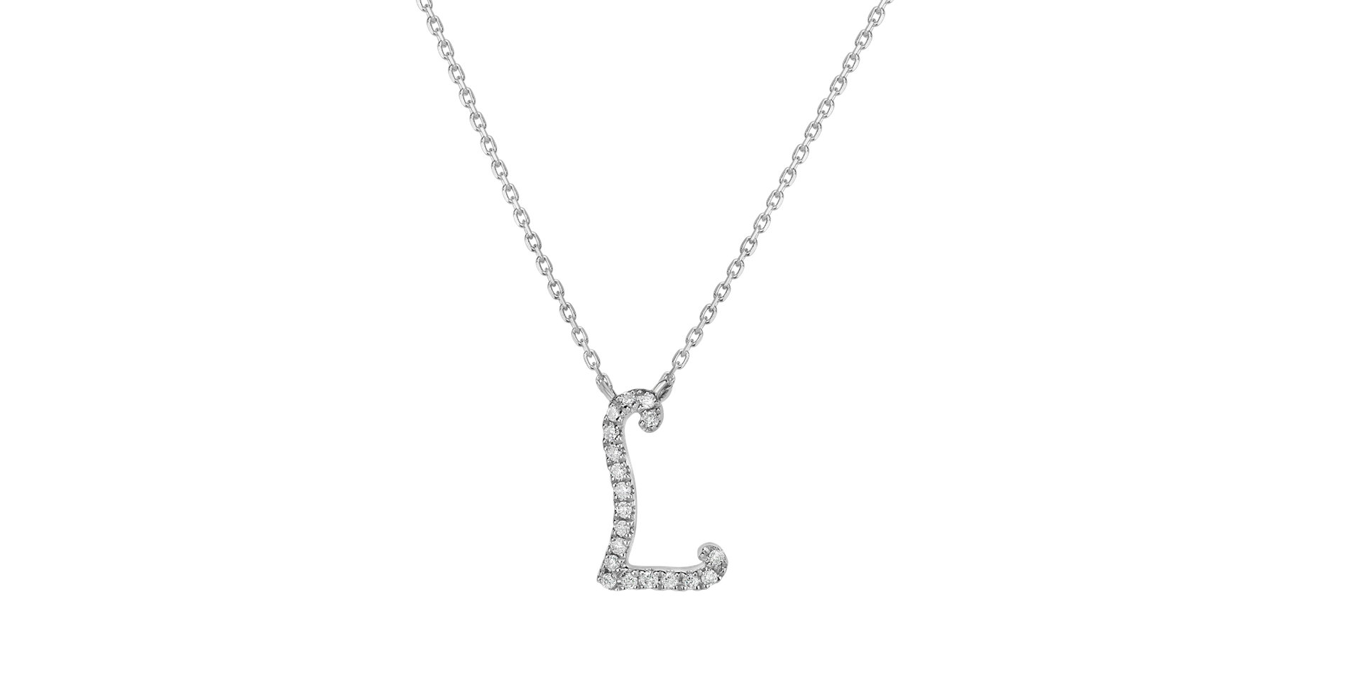 Diamond necklace Curly Glitter L