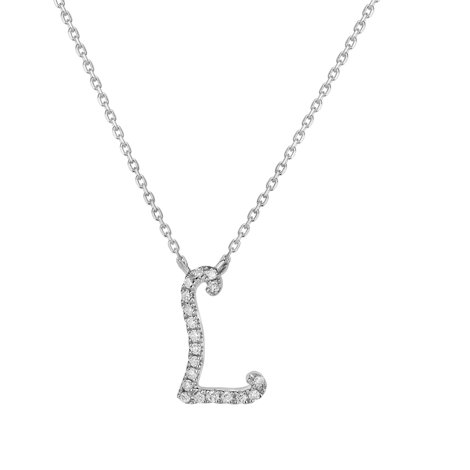 Diamond necklace Curly Glitter L