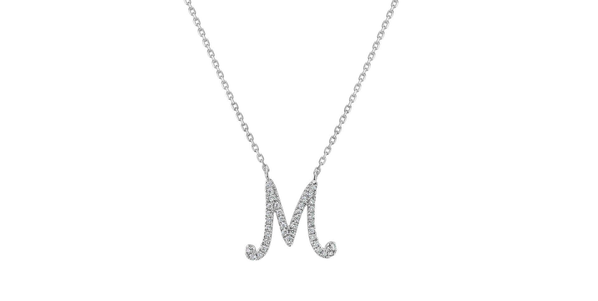 Diamond necklace Curly Glitter M