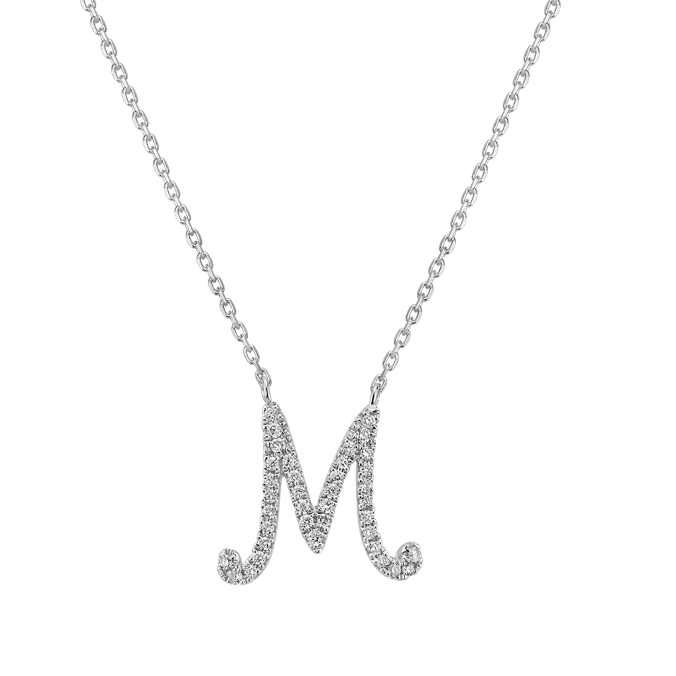 Diamond necklace Curly Glitter M