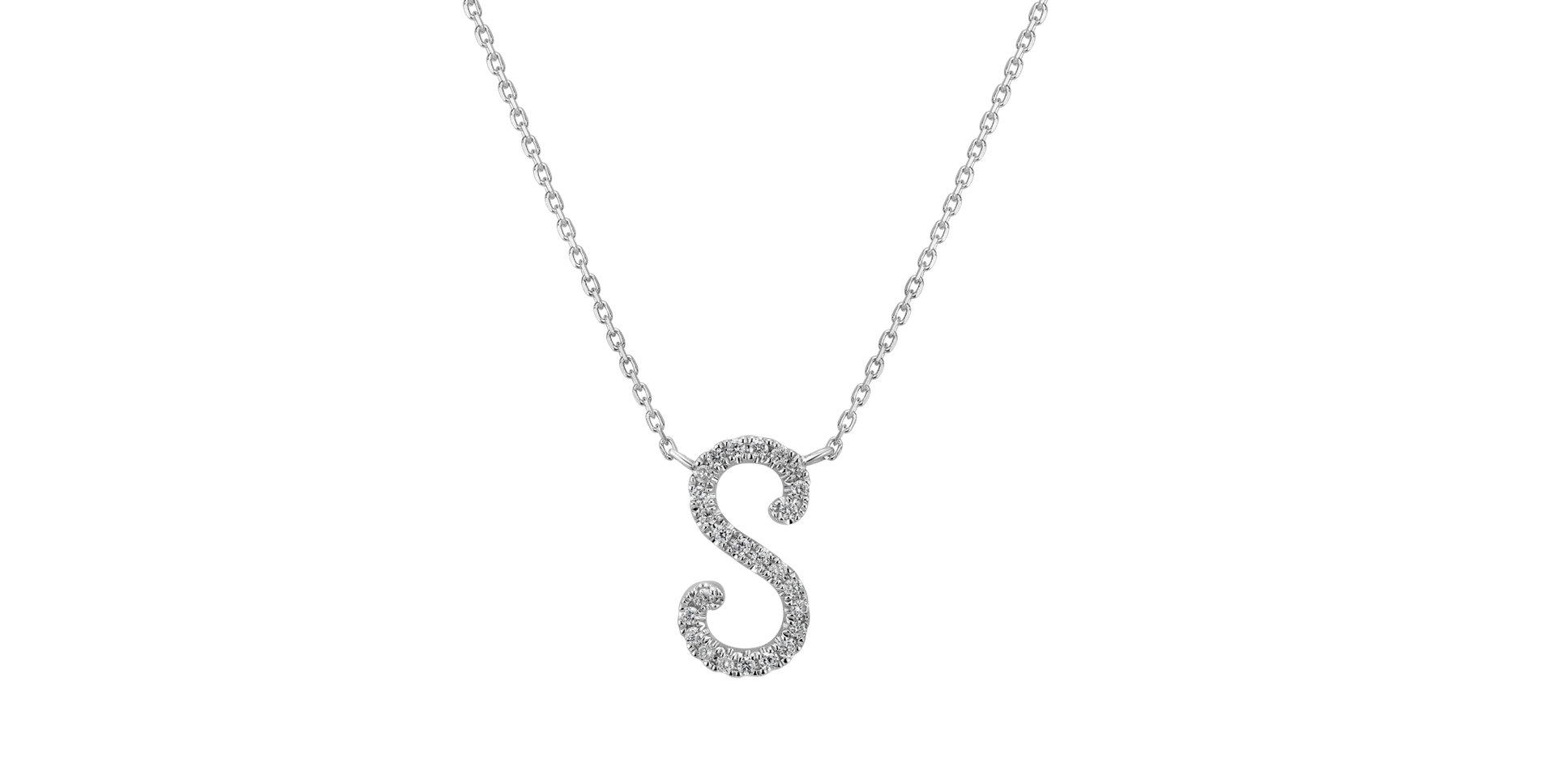 Diamond necklace Curly Glitter S