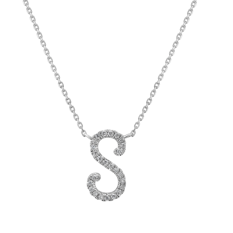 Diamond necklace Curly Glitter S