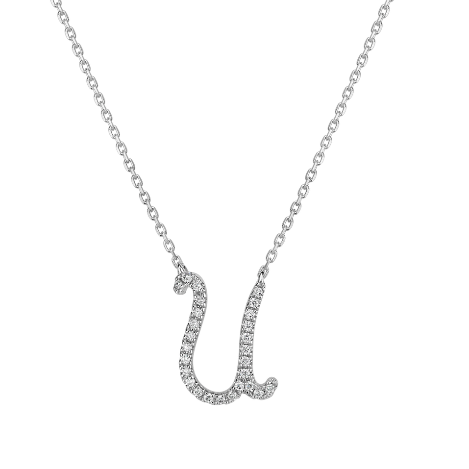 Diamond necklace Curly Glitter U