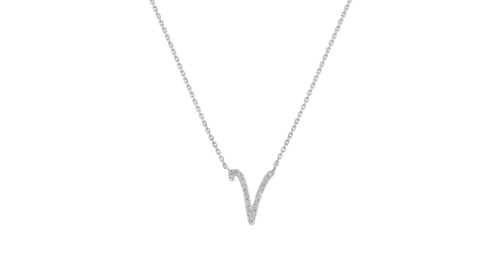 Diamond necklace Curly Glitter V