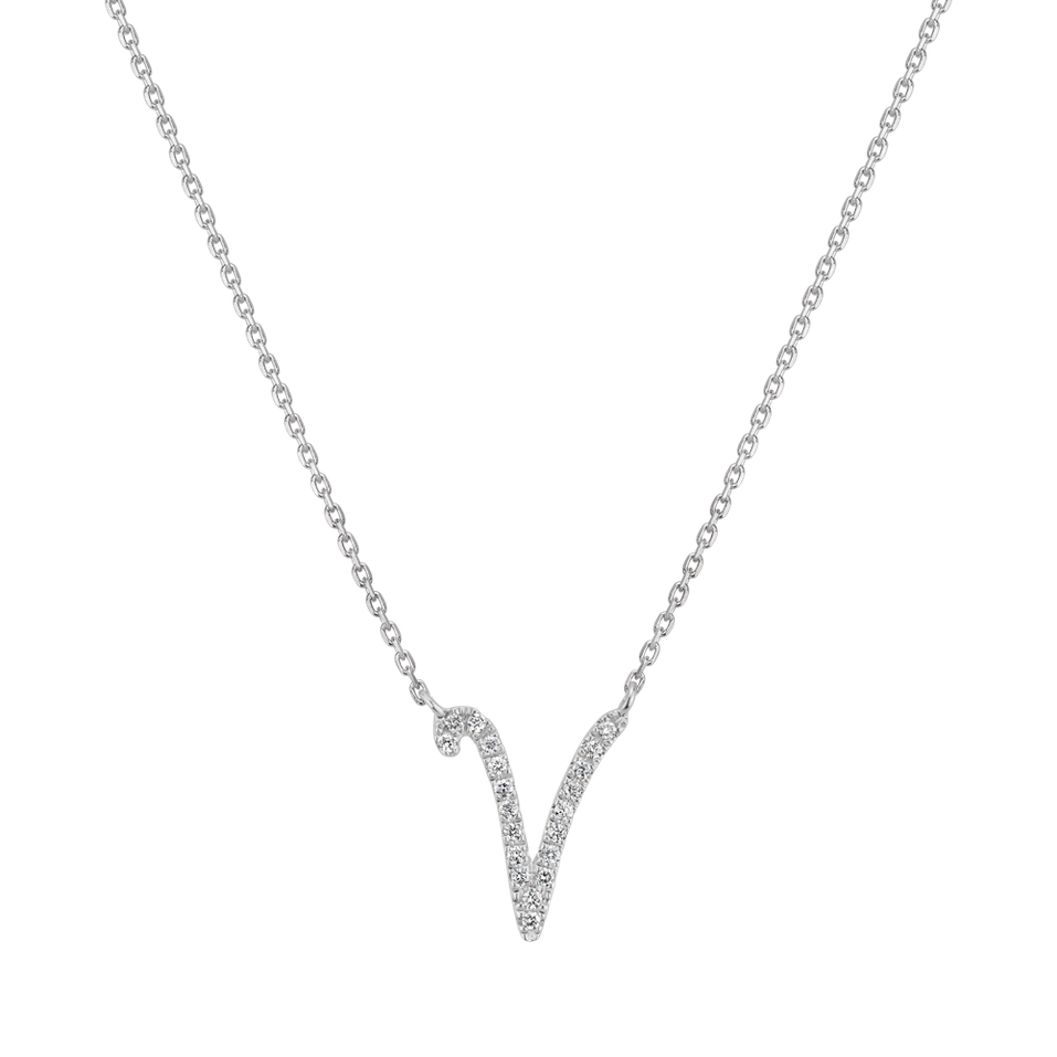 Diamond necklace Curly Glitter V