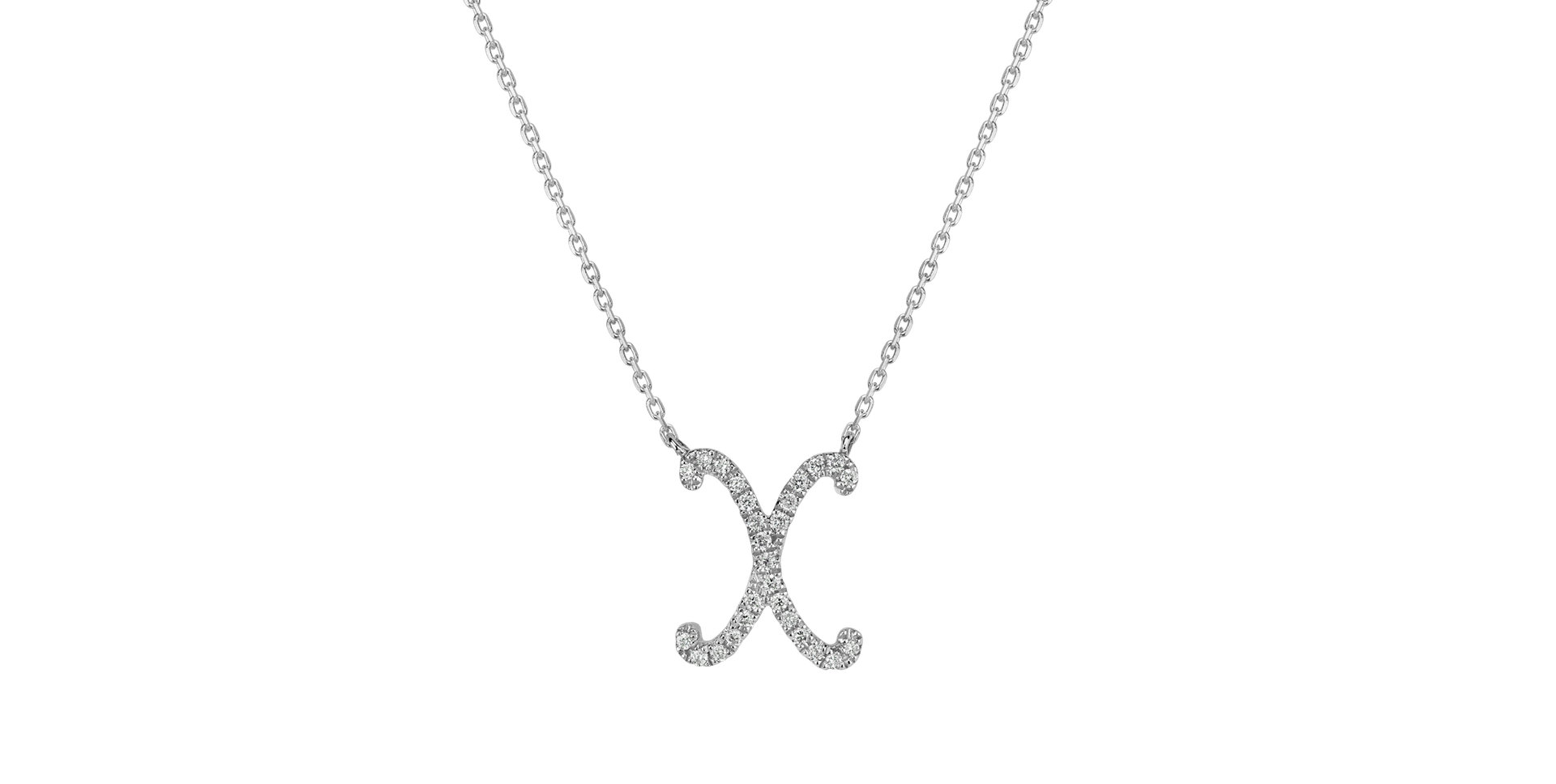Diamond necklace Curly Glitter X
