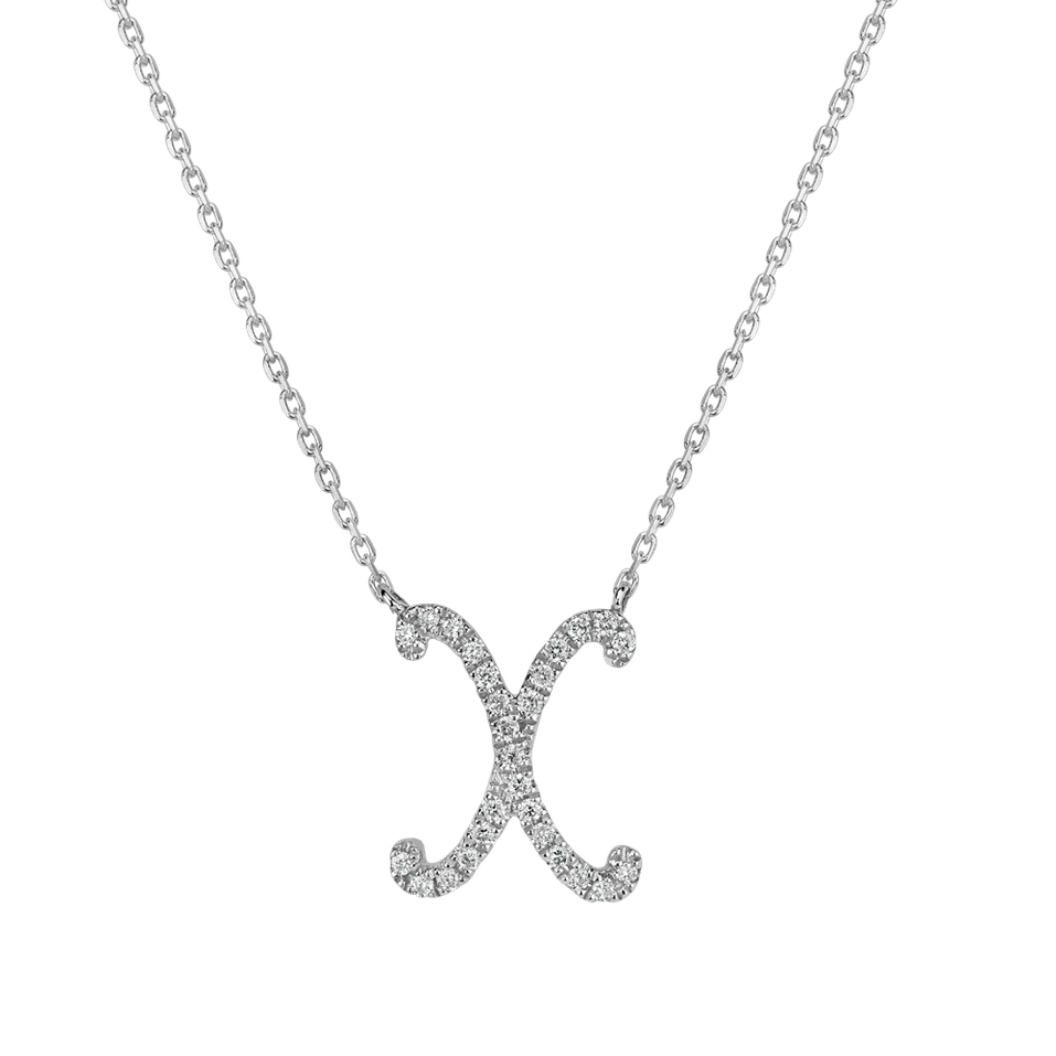 Diamond necklace Curly Glitter X
