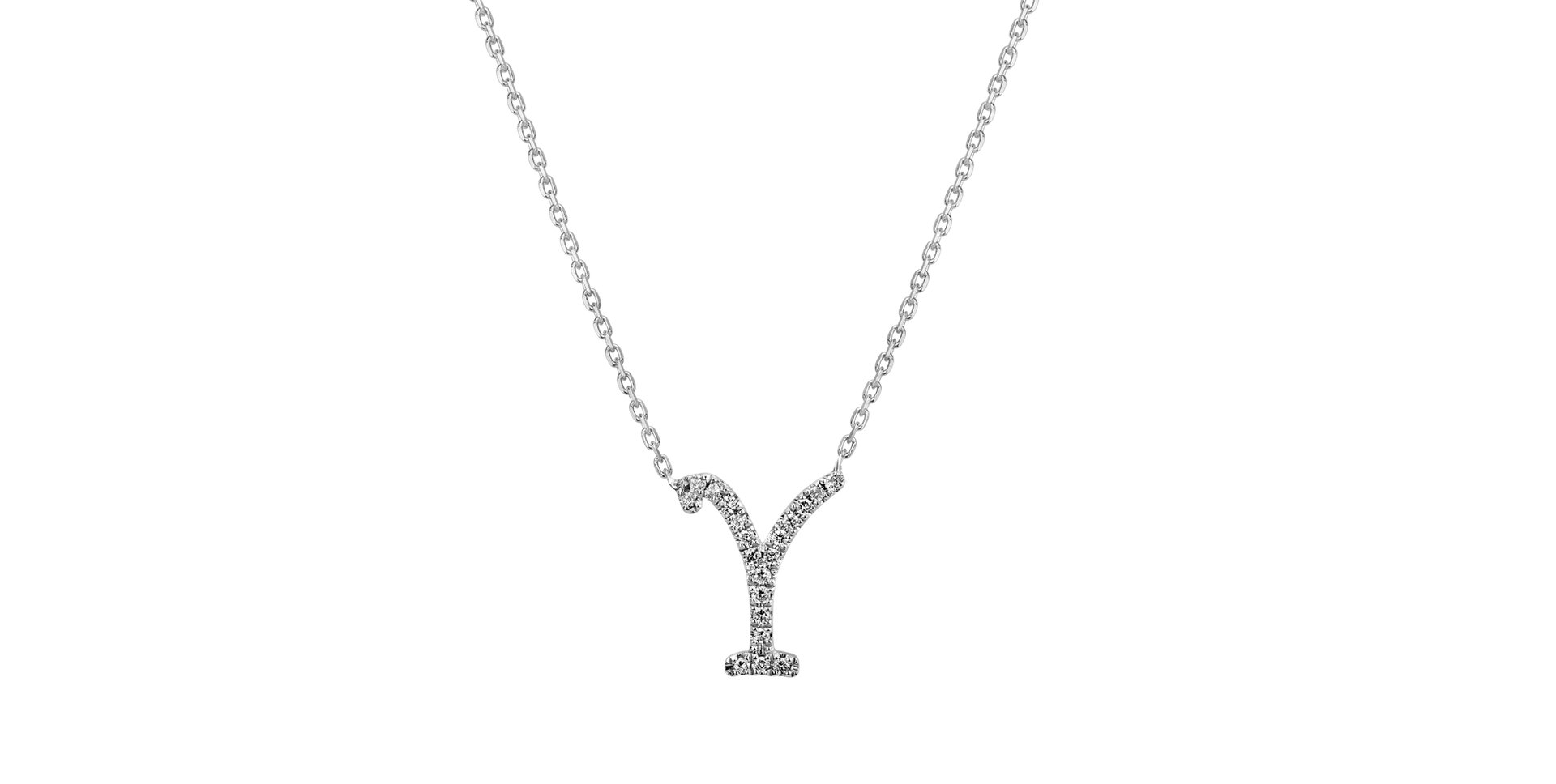 Diamond necklace Curly Glitter Y