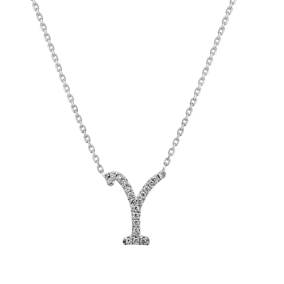 Diamond necklace Curly Glitter Y