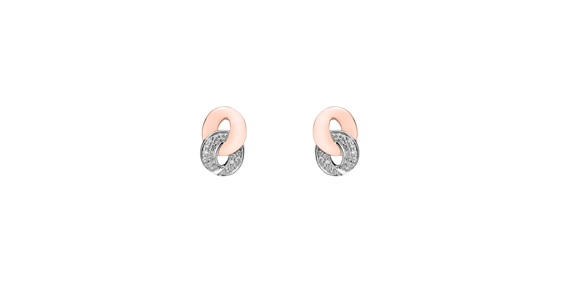 Diamond earrings Double Circle