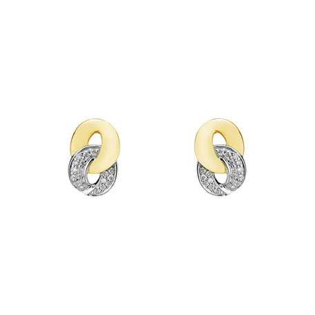 Diamond earrings Double Circle
