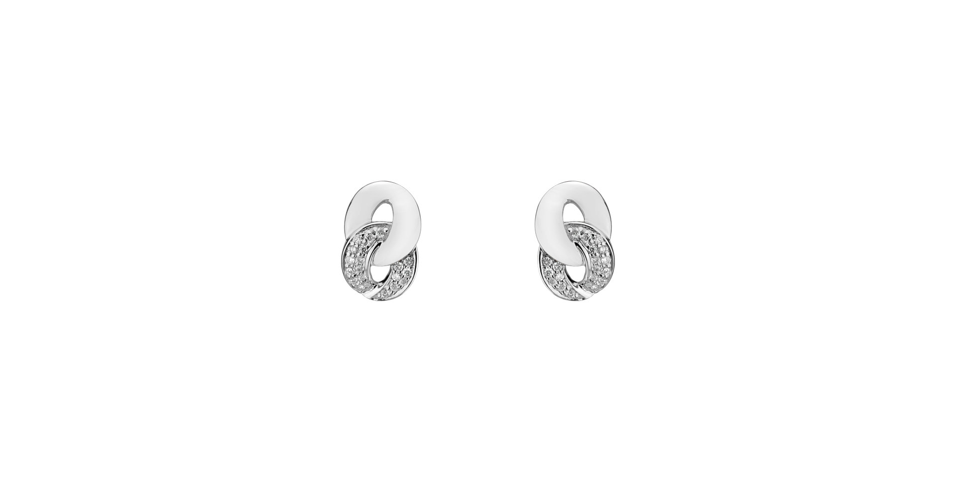 Diamond earrings Double Circle
