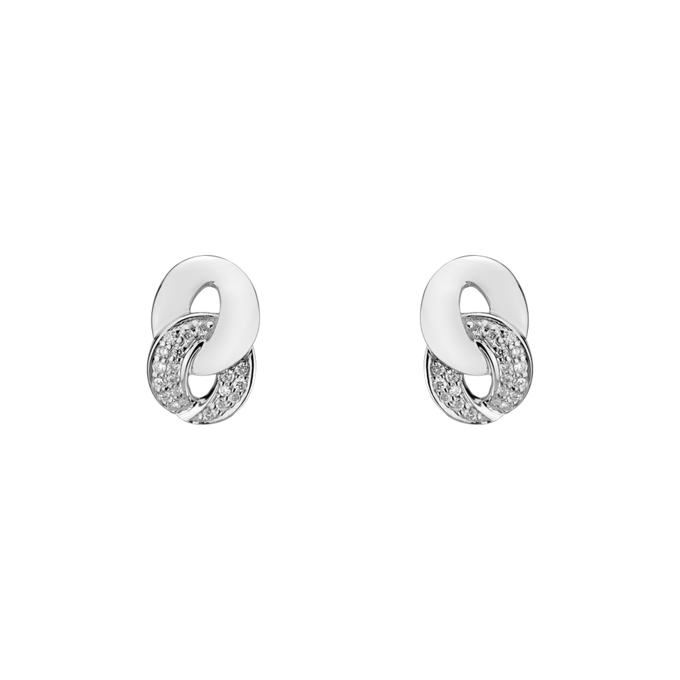 Diamond earrings Double Circle