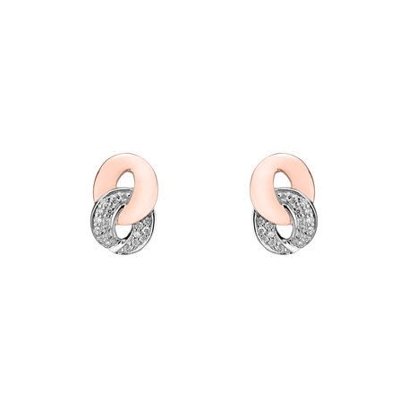 Diamond earrings Double Circle
