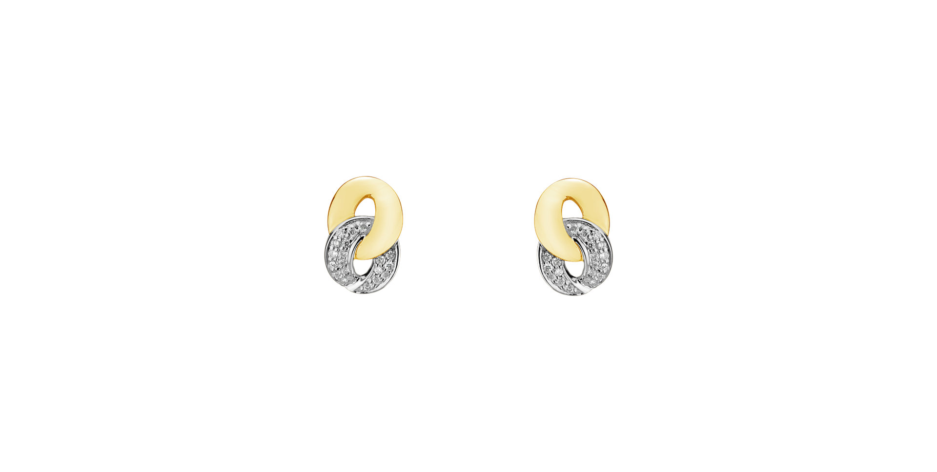 Diamond earrings Double Circle
