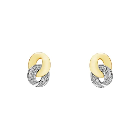 Diamond earrings Double Circle