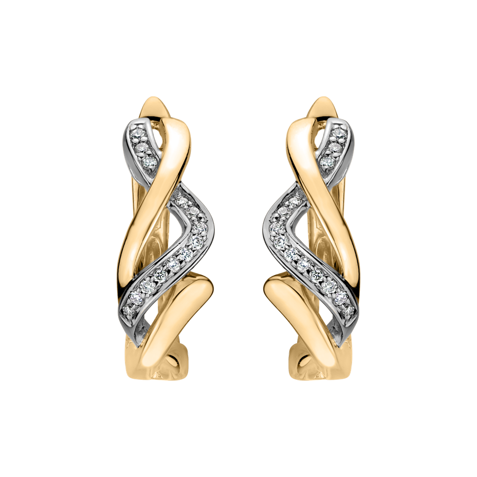 Diamond earrings Joyful Ribbon