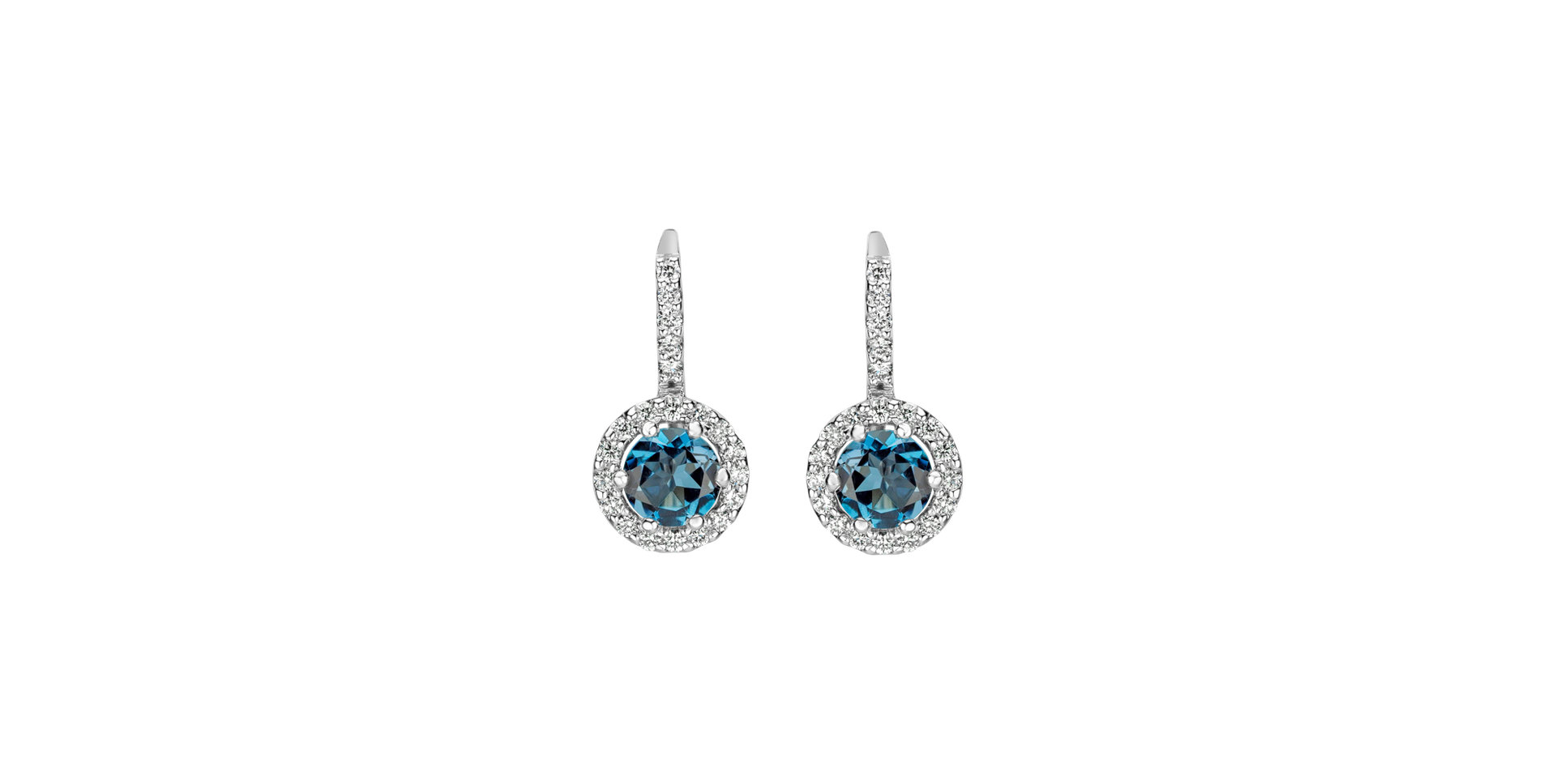 Diamond earrings with Topaz Orion Duchess