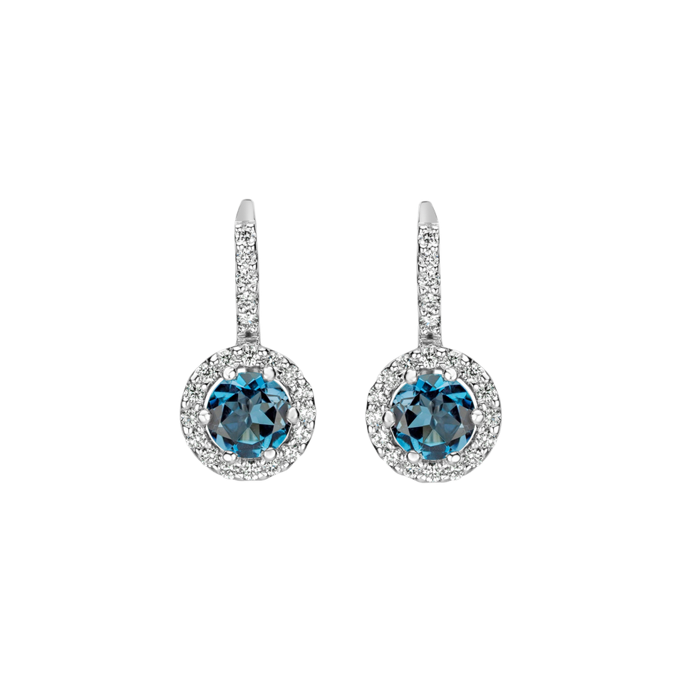 Diamond earrings with Topaz Orion Duchess