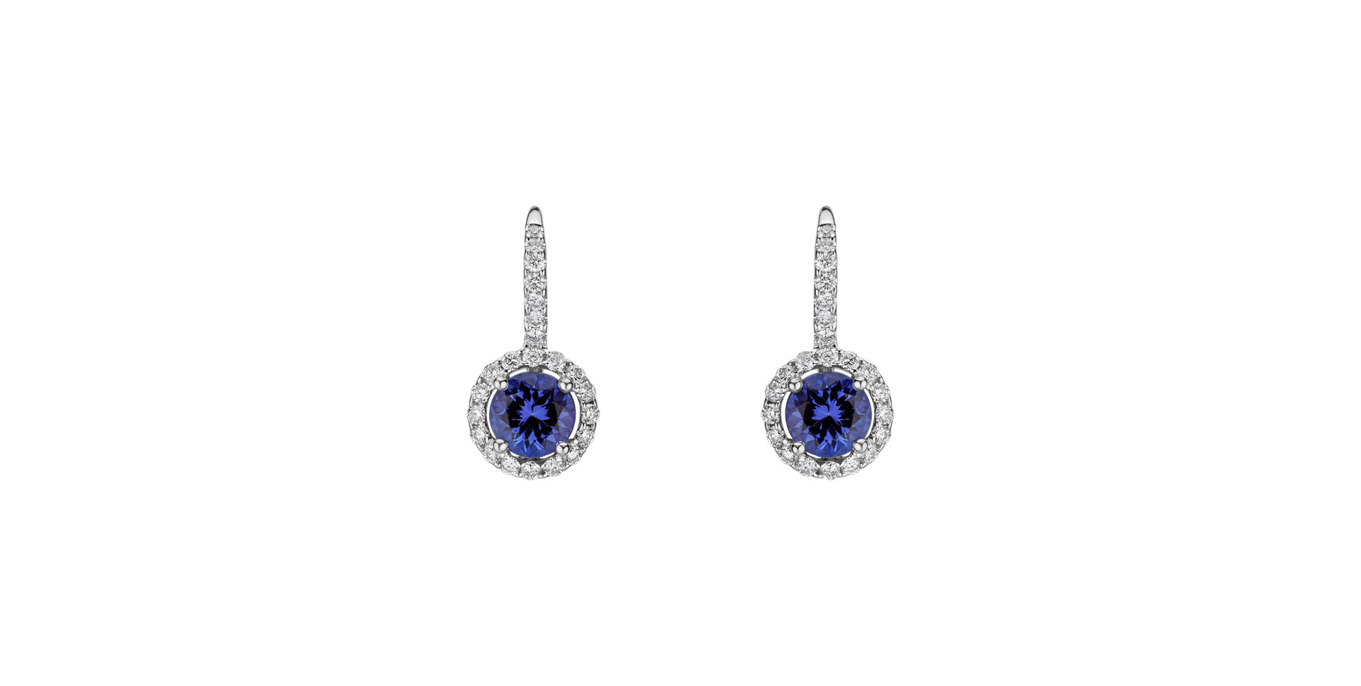 Diamond earrings with Tanzanite Hollywood Passion