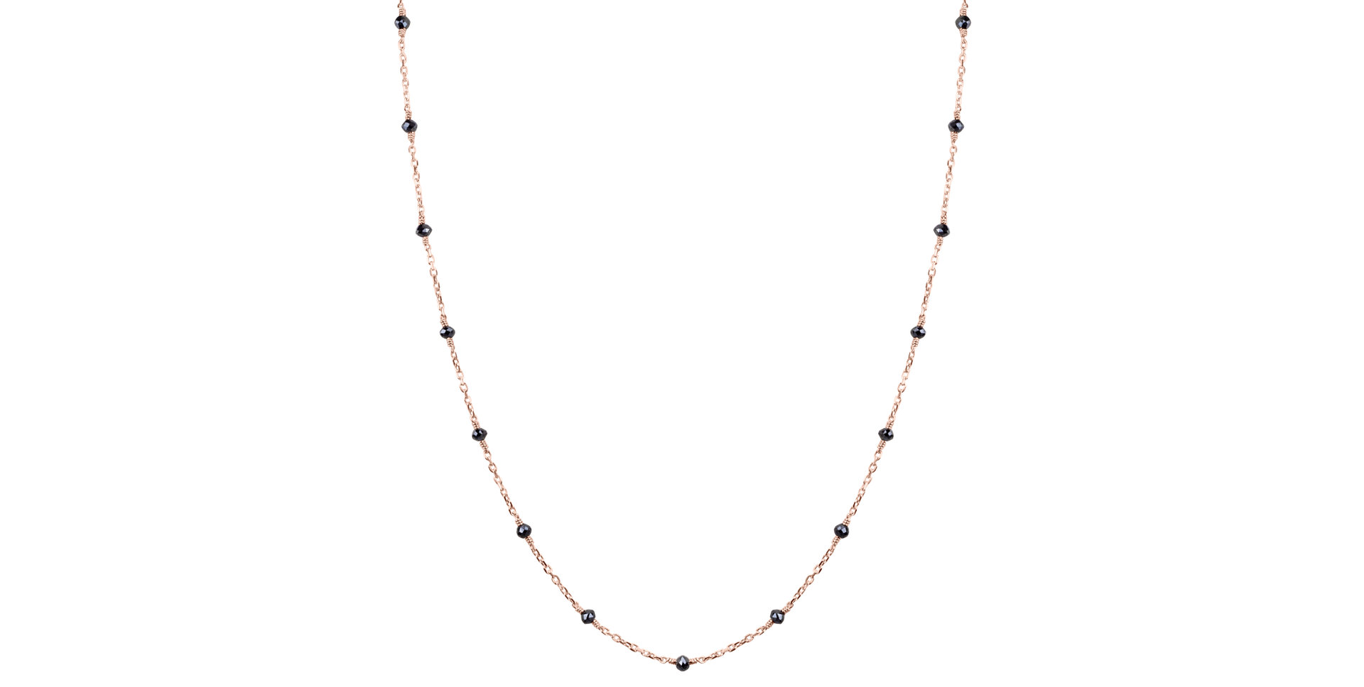 Necklace with black diamonds Dark Melody