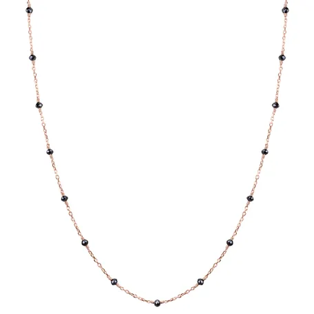 Necklace with black diamonds Dark Melody