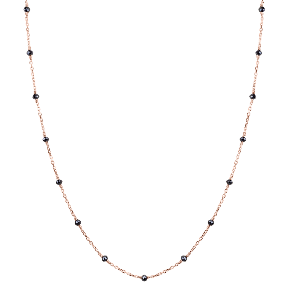 Necklace with black diamonds Dark Melody