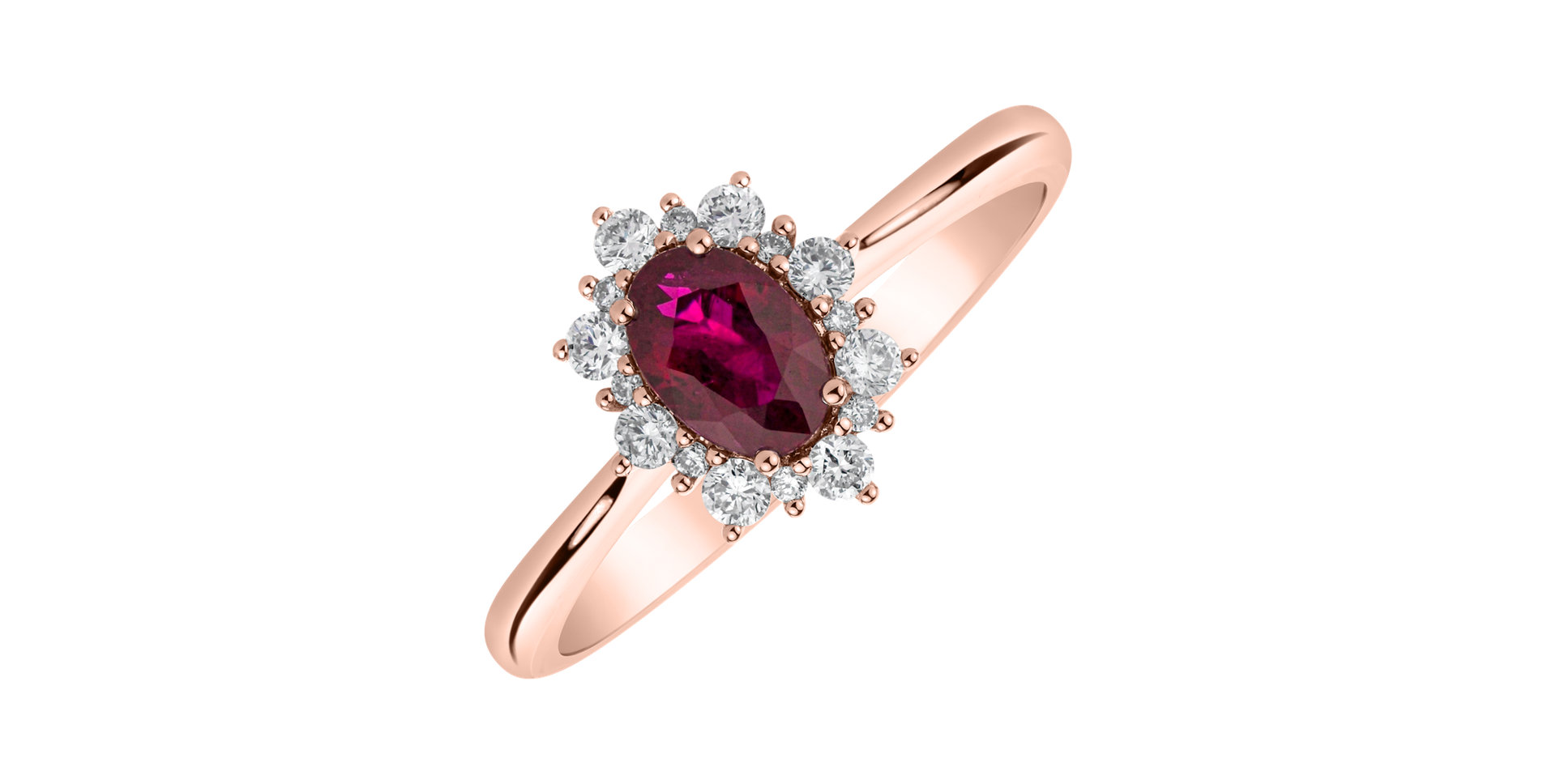 Diamond ring with Ruby Princess