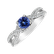 Diamond ring with Tanzanite Galaxy Love2