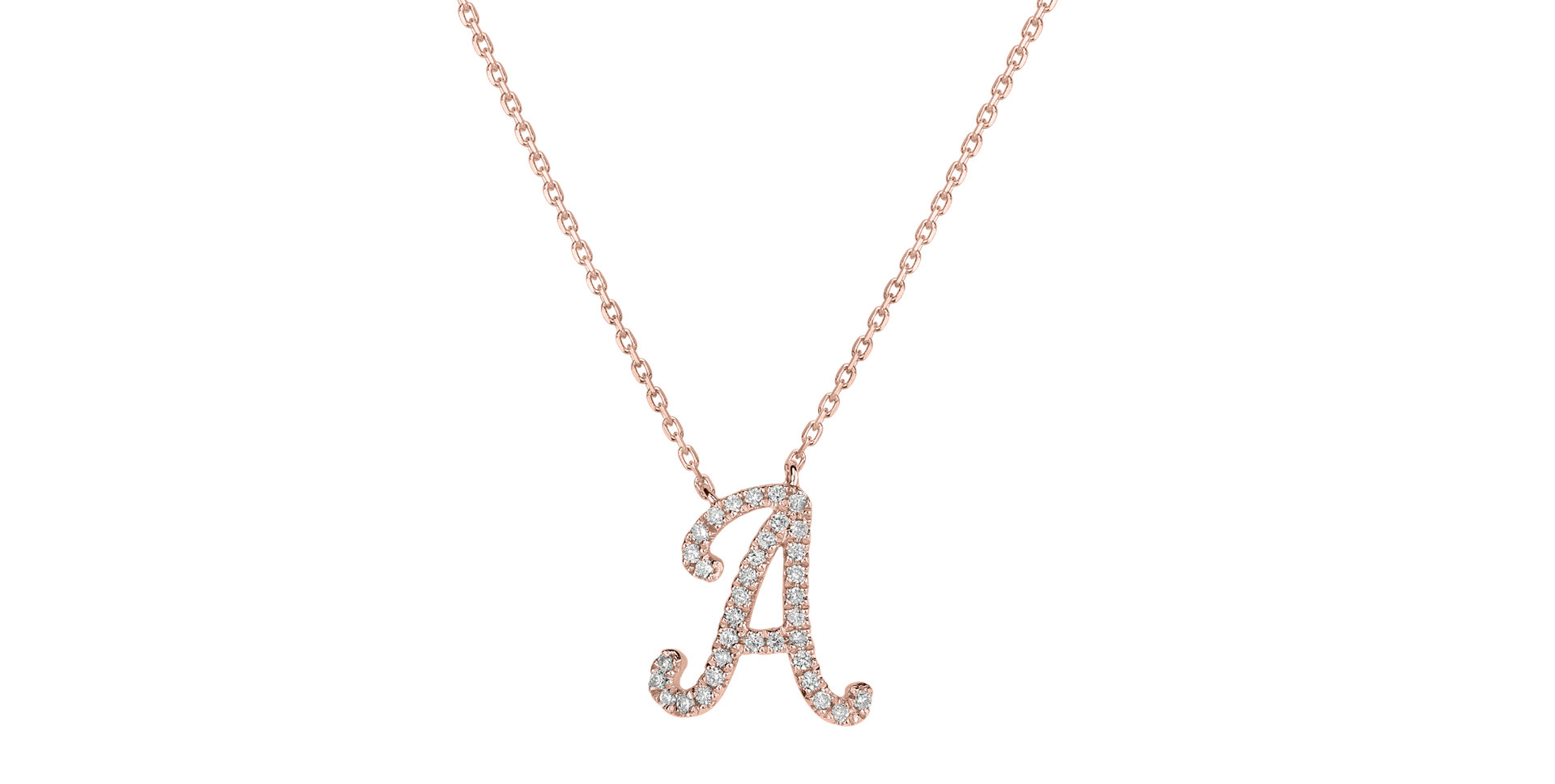 Diamond necklace Curly Glitter A