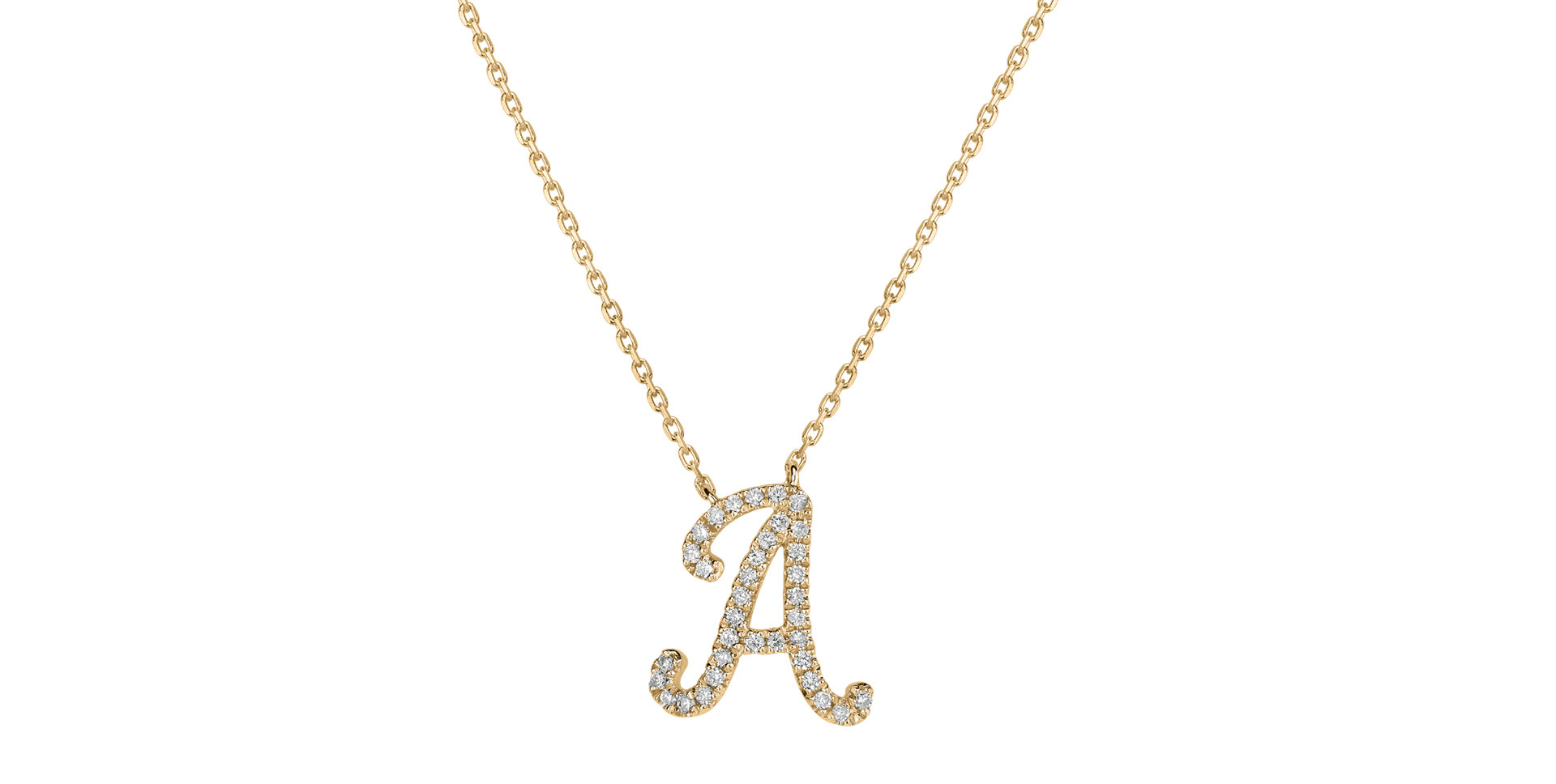 Diamond necklace Curly Glitter A