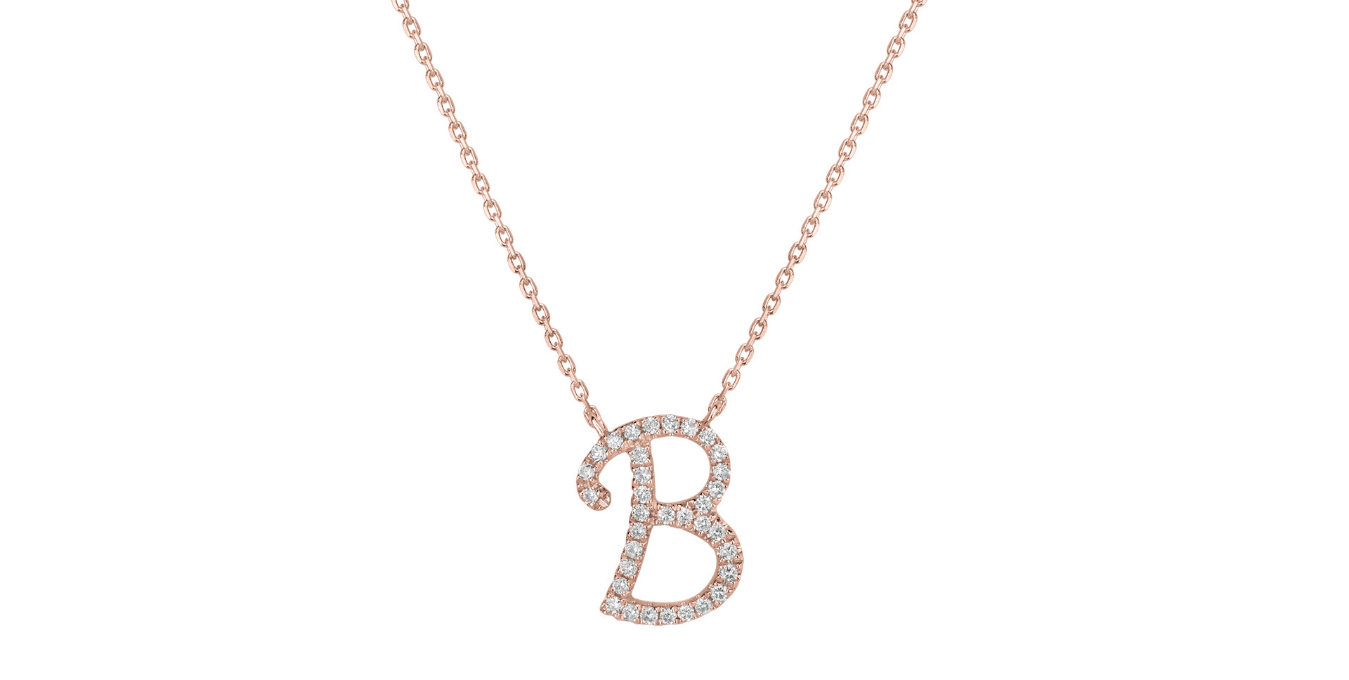 Diamond necklace Curly Glitter B
