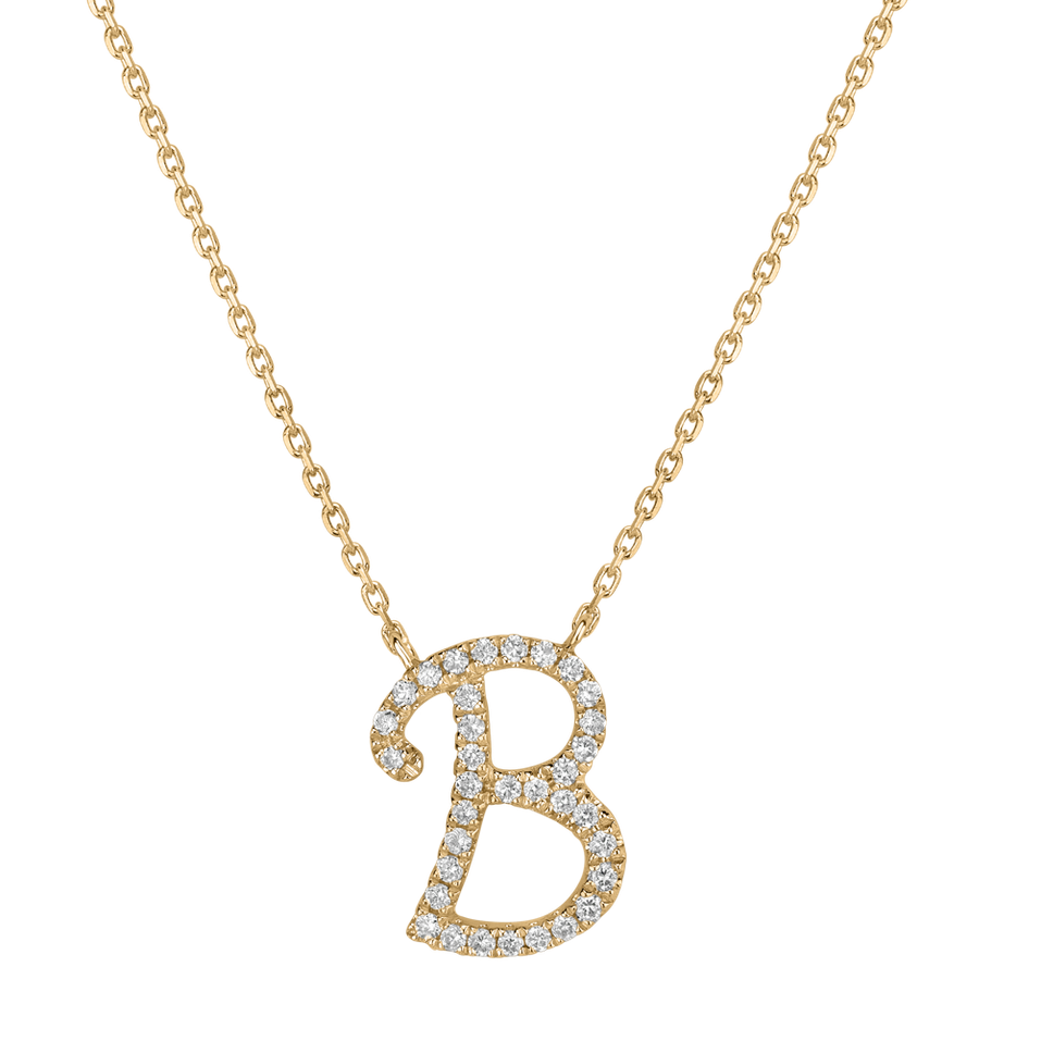 Diamond necklace Curly Glitter B