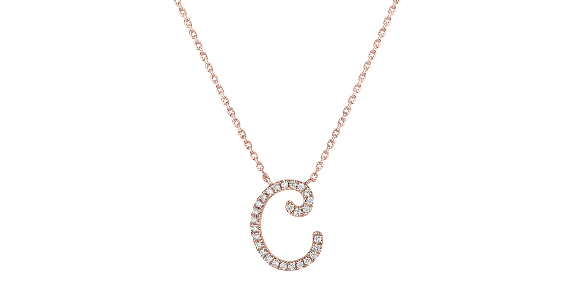 Diamond necklace Curly Glitter C