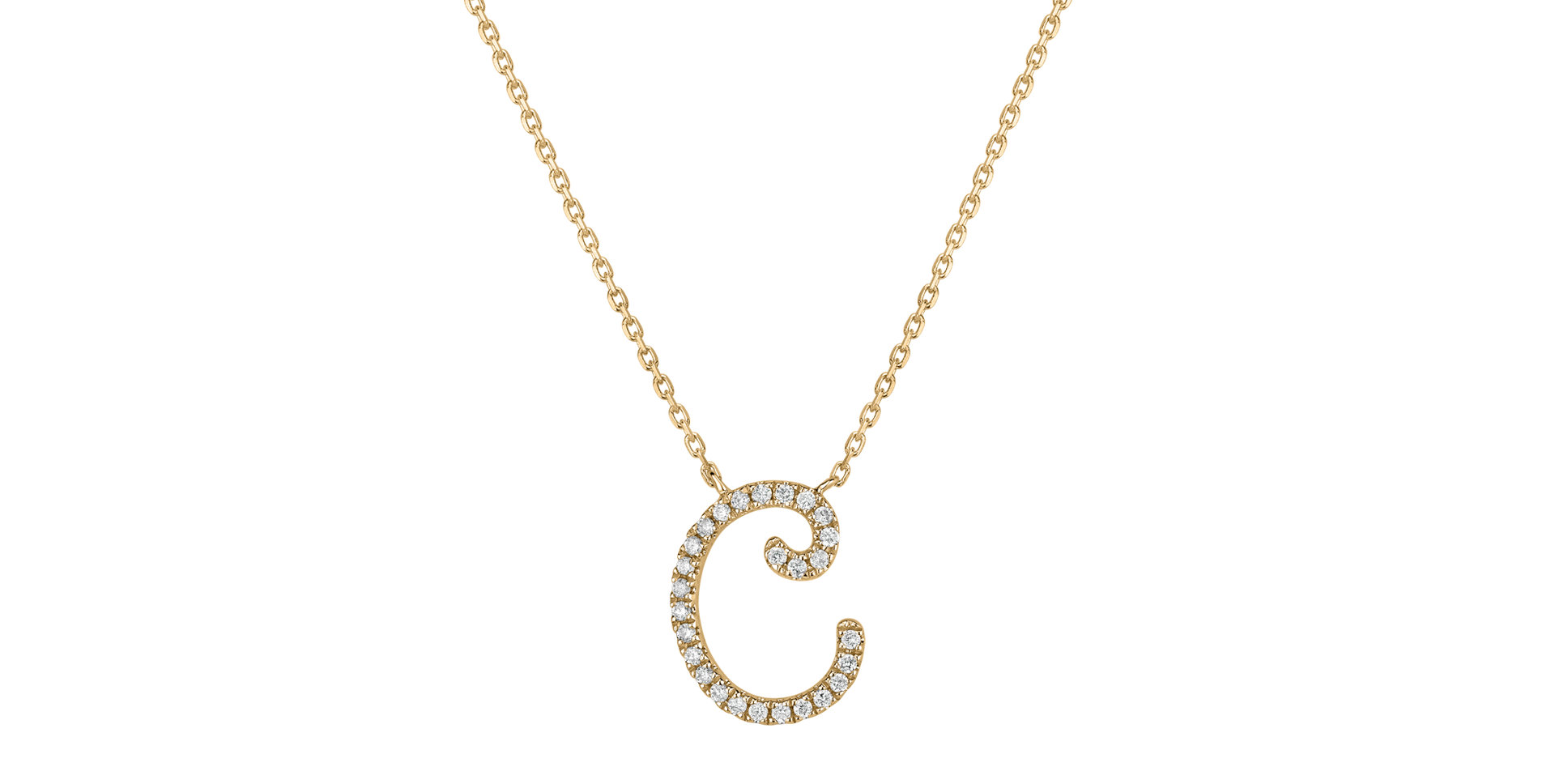 Diamond necklace Curly Glitter C