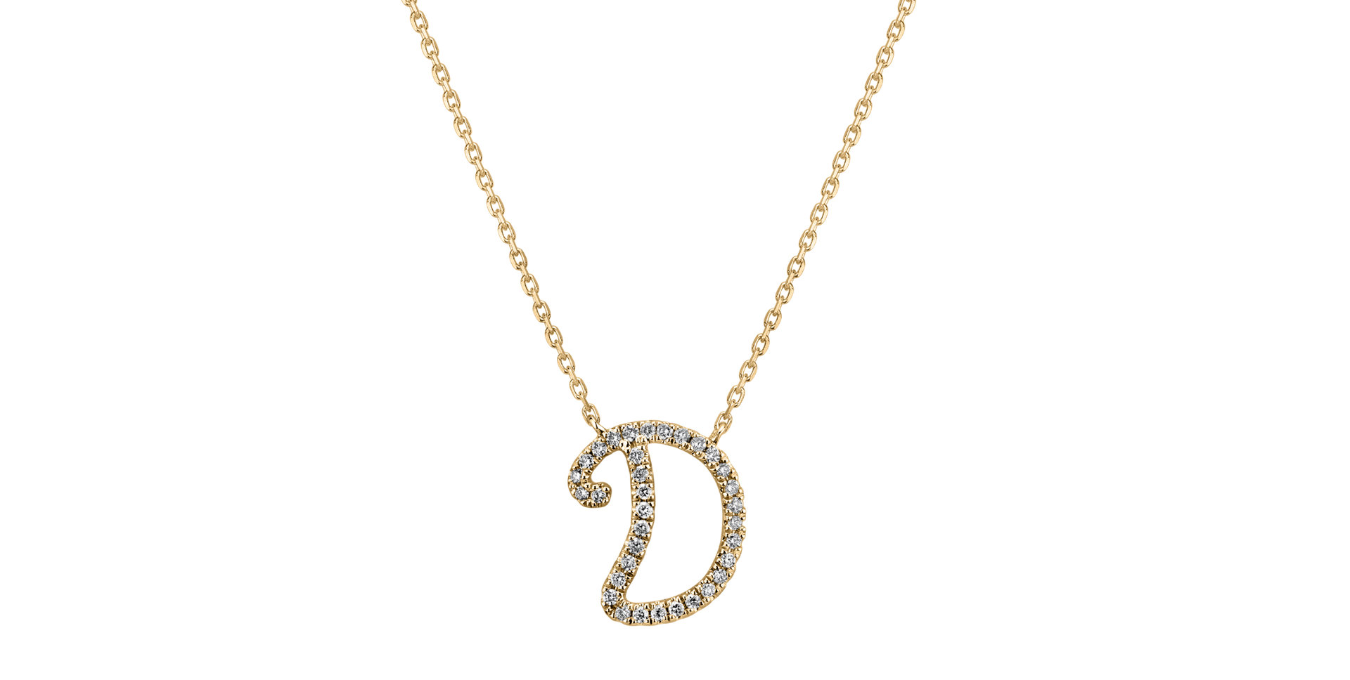 Diamond necklace Curly Glitter D