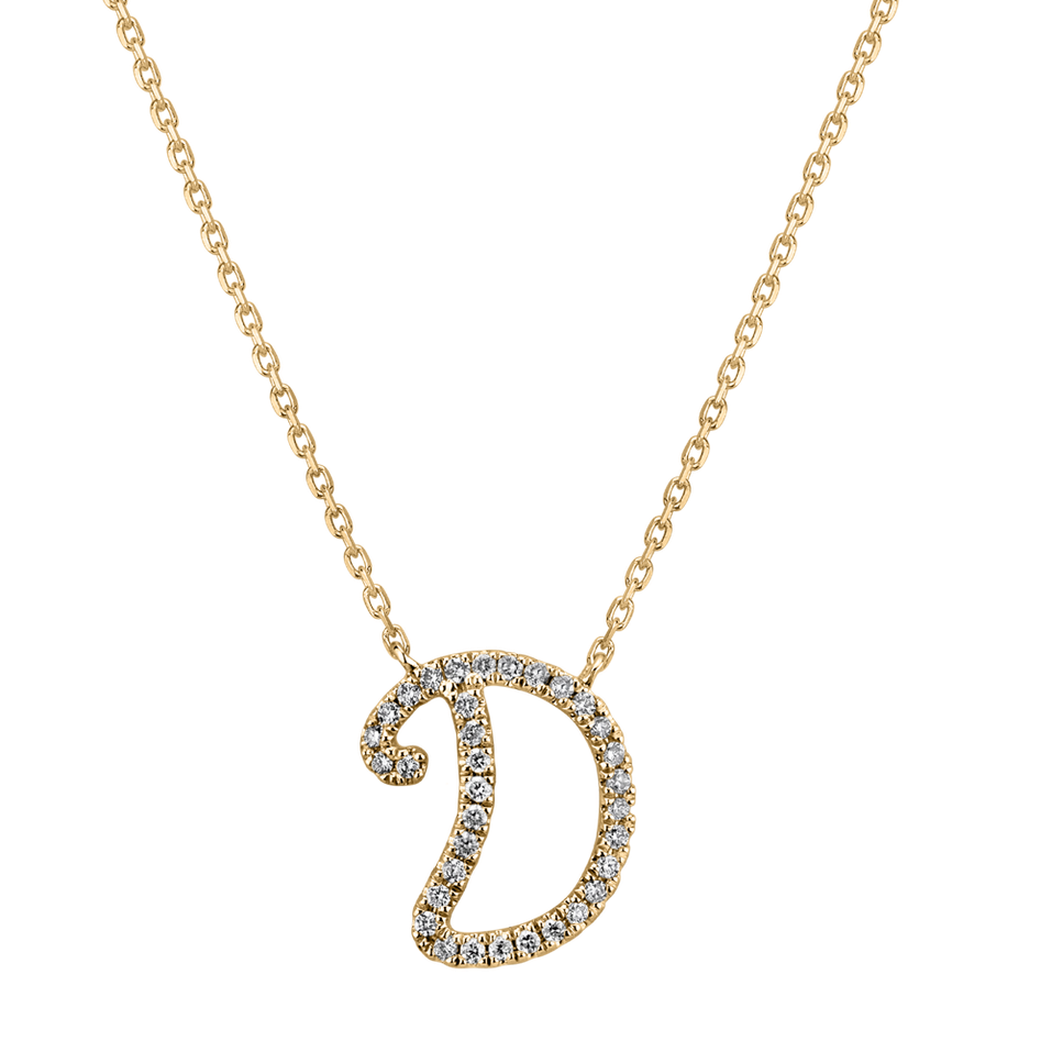 Diamond necklace Curly Glitter D