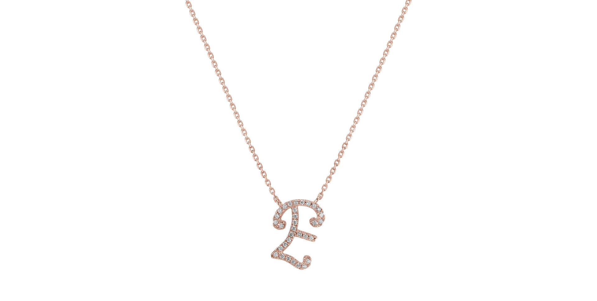 Diamond necklace Curly Glitter E