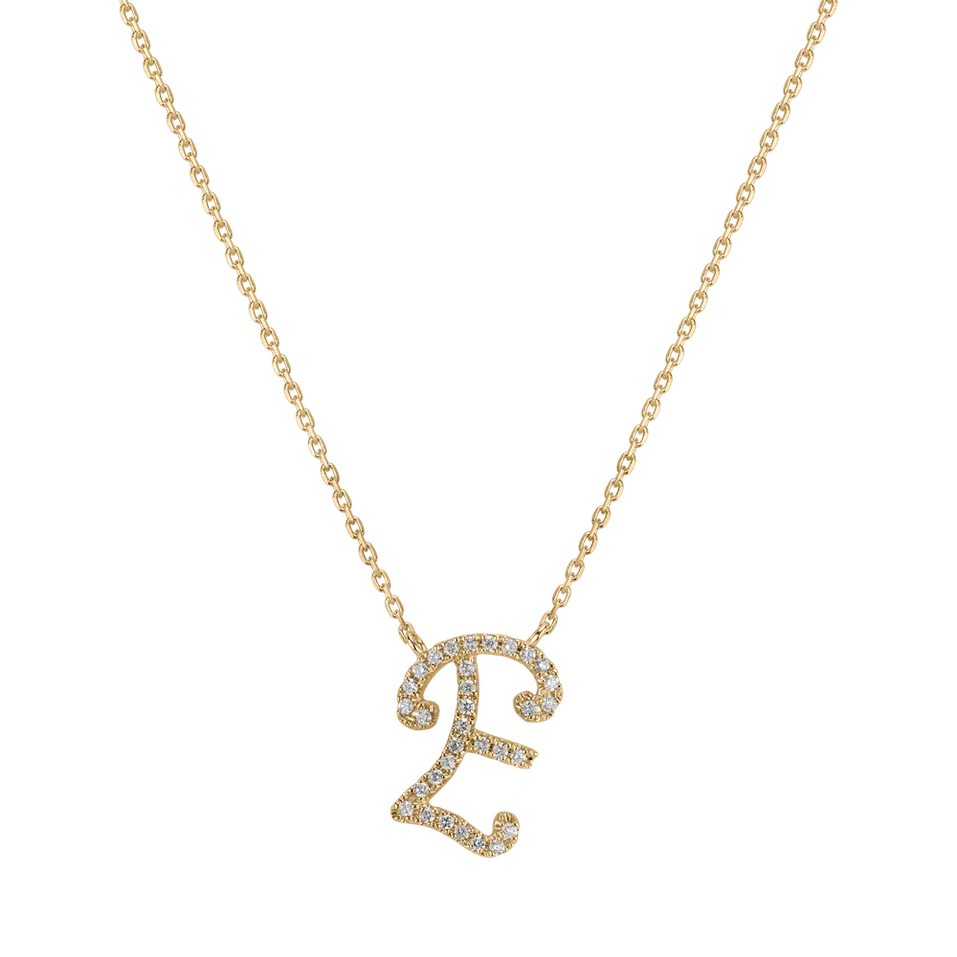 Diamond necklace Curly Glitter E