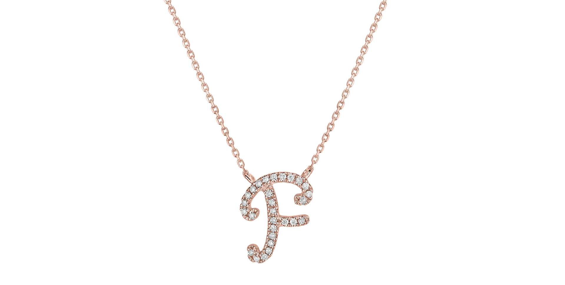 Diamond necklace Curly Glitter F