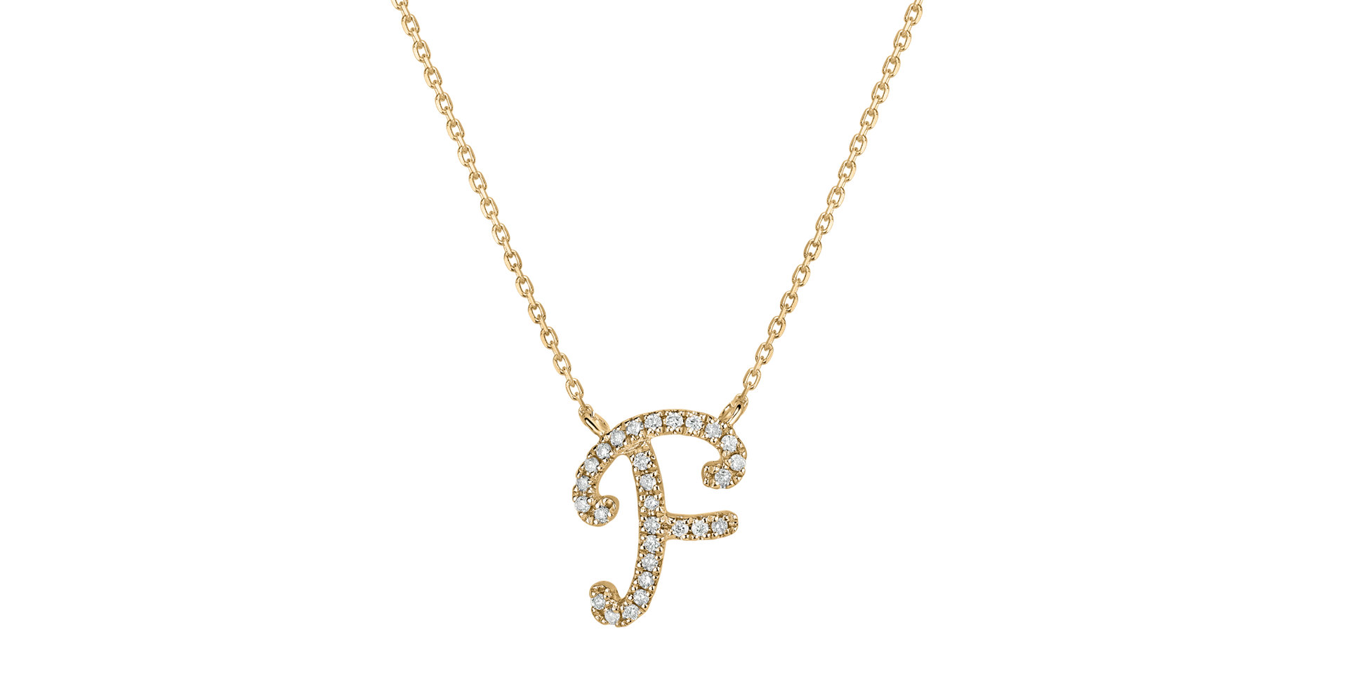 Diamond necklace Curly Glitter F