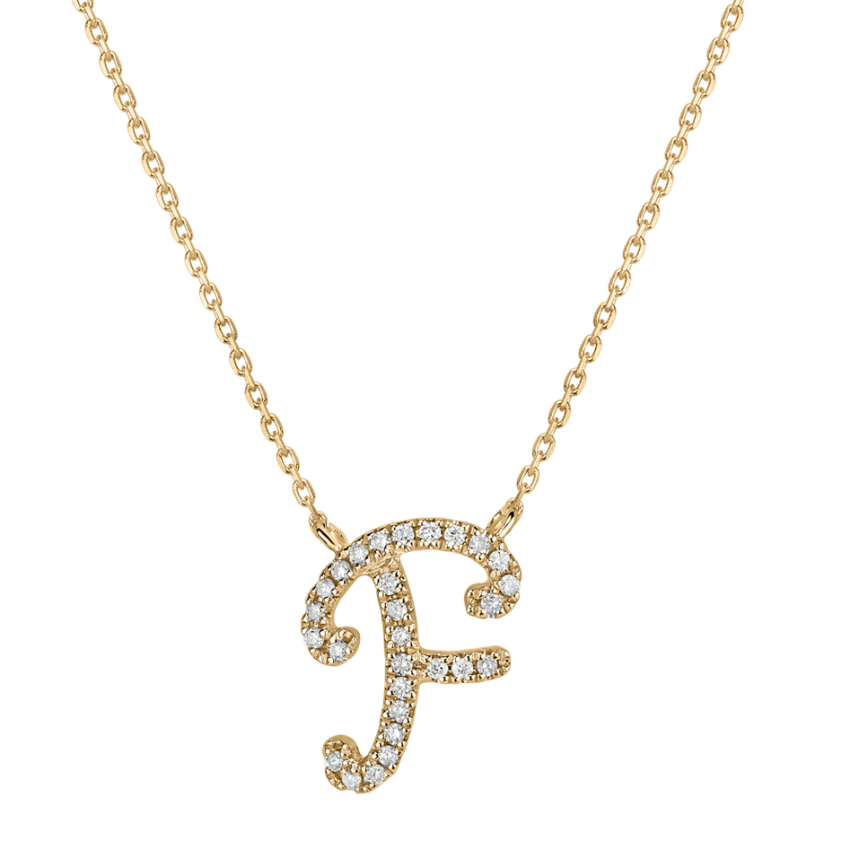 Diamond necklace Curly Glitter F