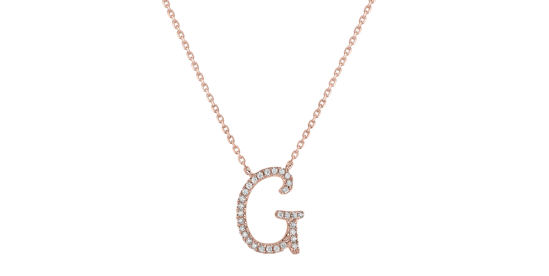 Diamond necklace Curly Glitter G