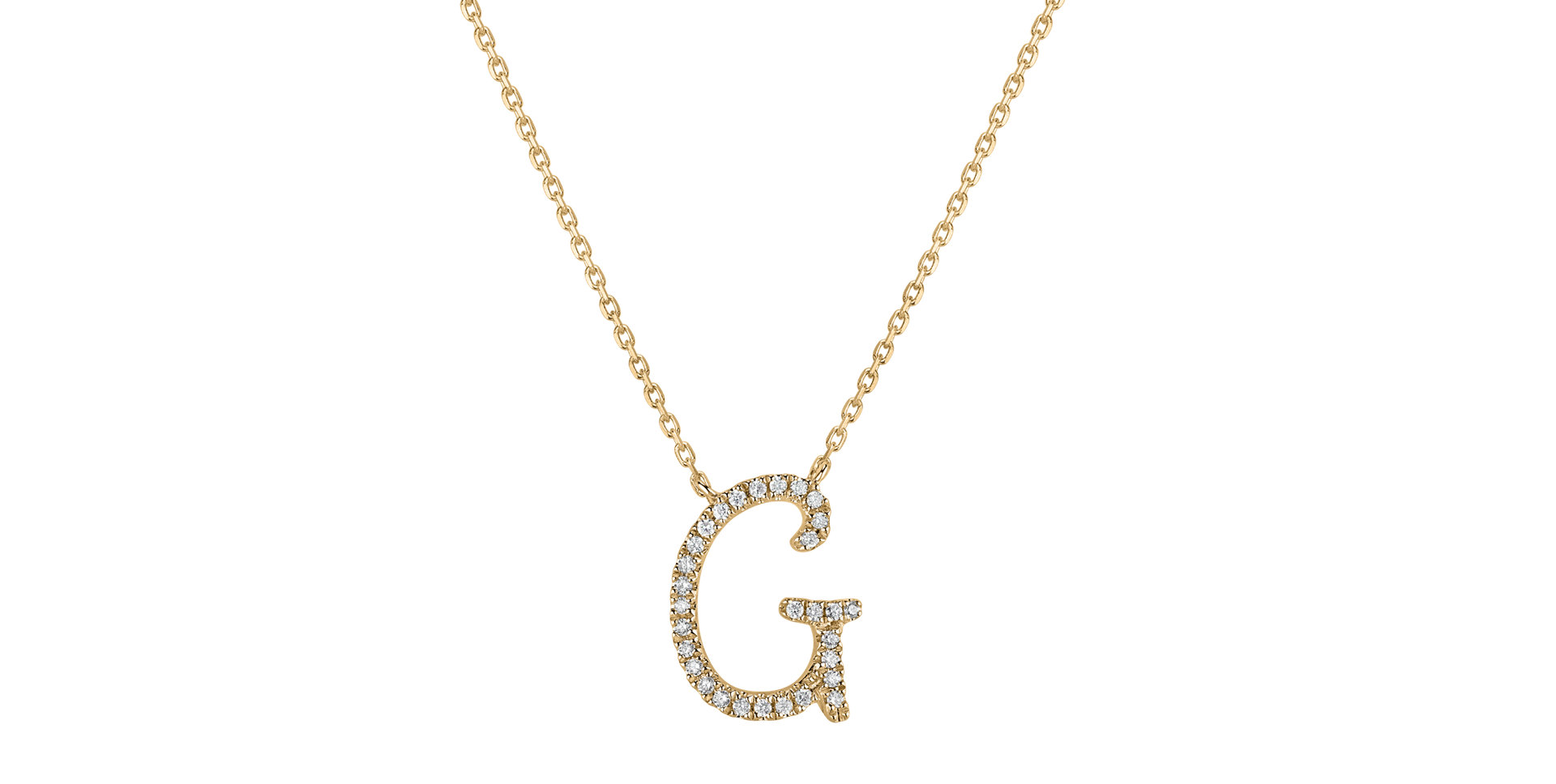 Diamond necklace Curly Glitter G