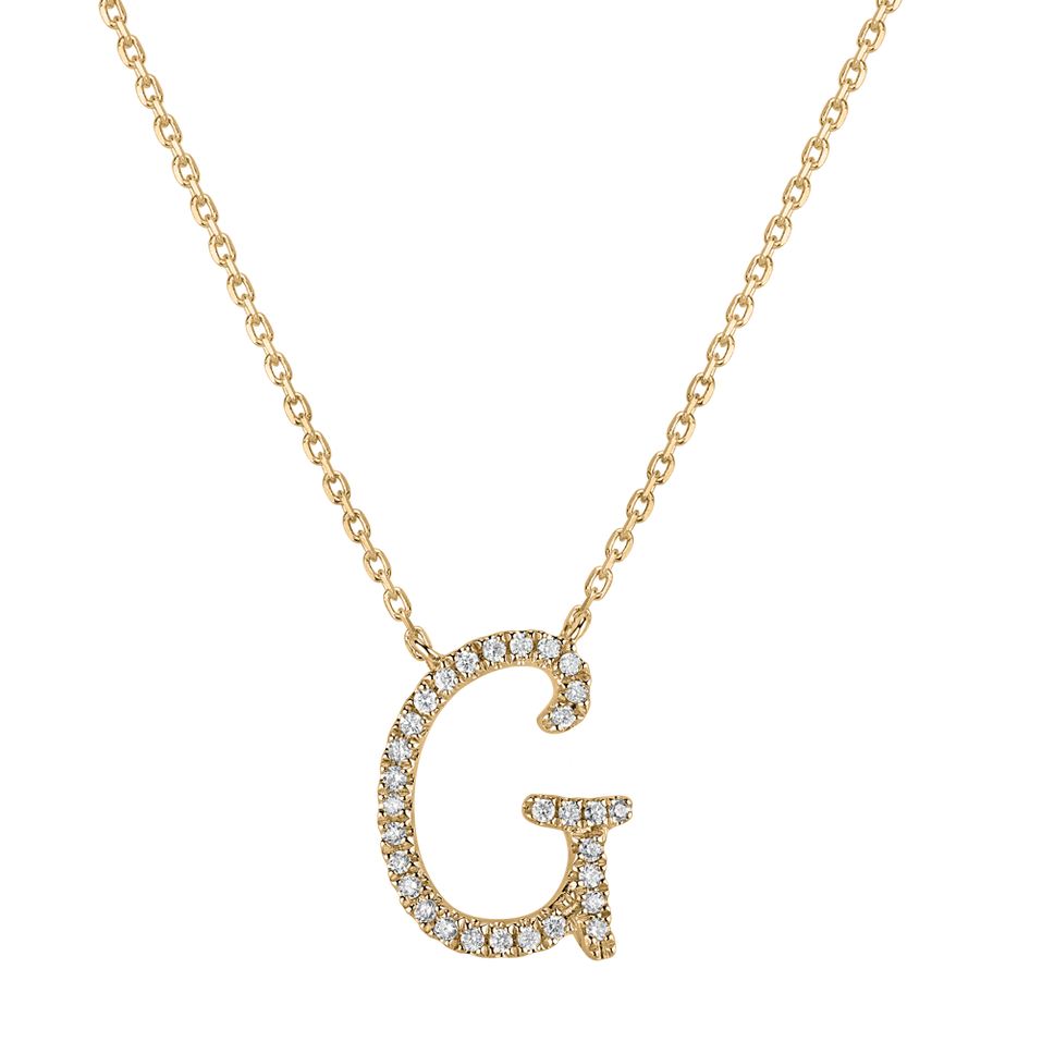 Diamond necklace Curly Glitter G