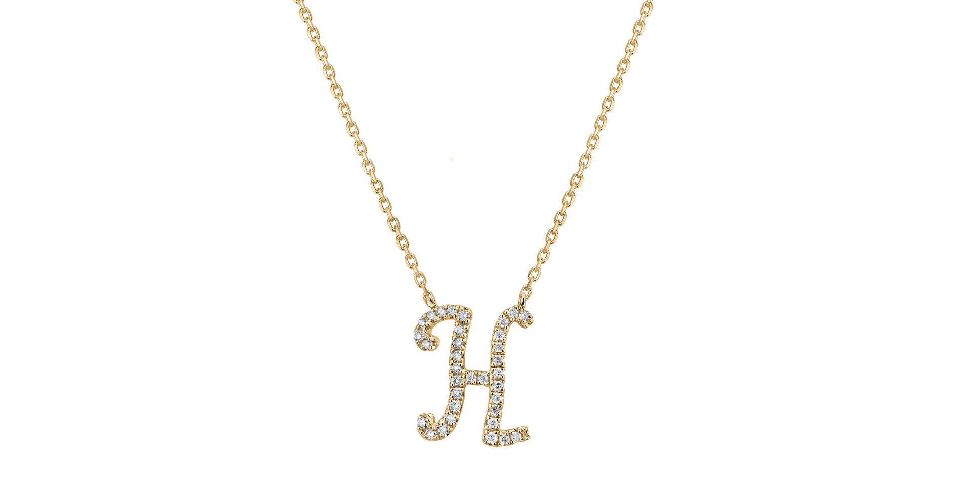 Diamond necklace Curly Glitter H