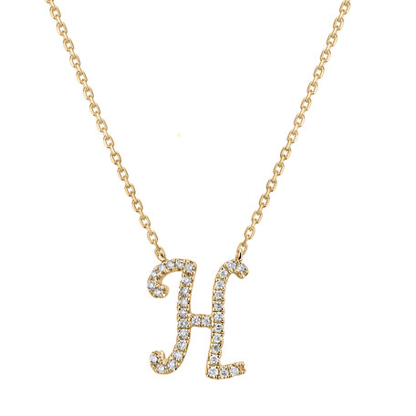 Diamond necklace Curly Glitter H