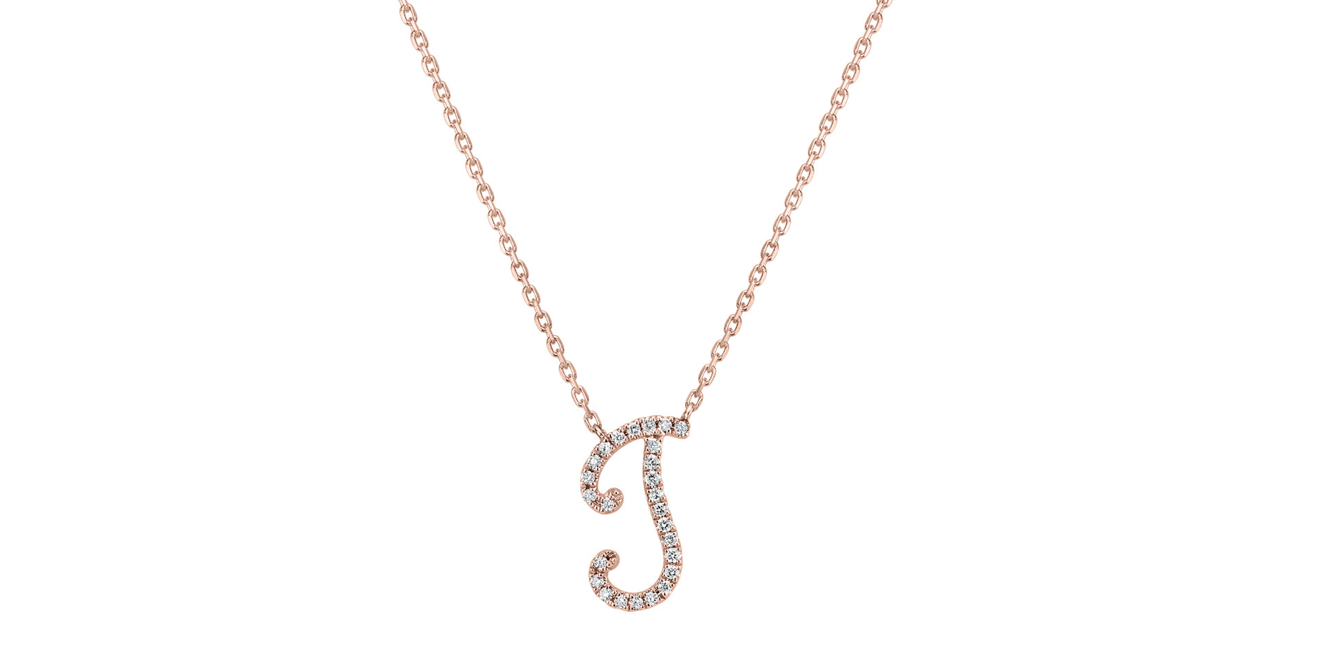 Diamond necklace Curly Glitter J